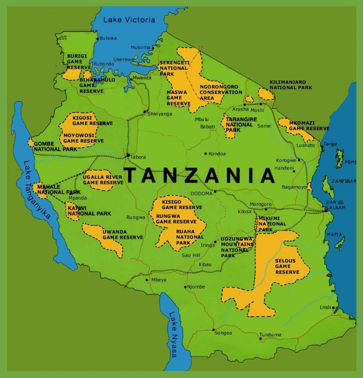 na mapie Tanzanii