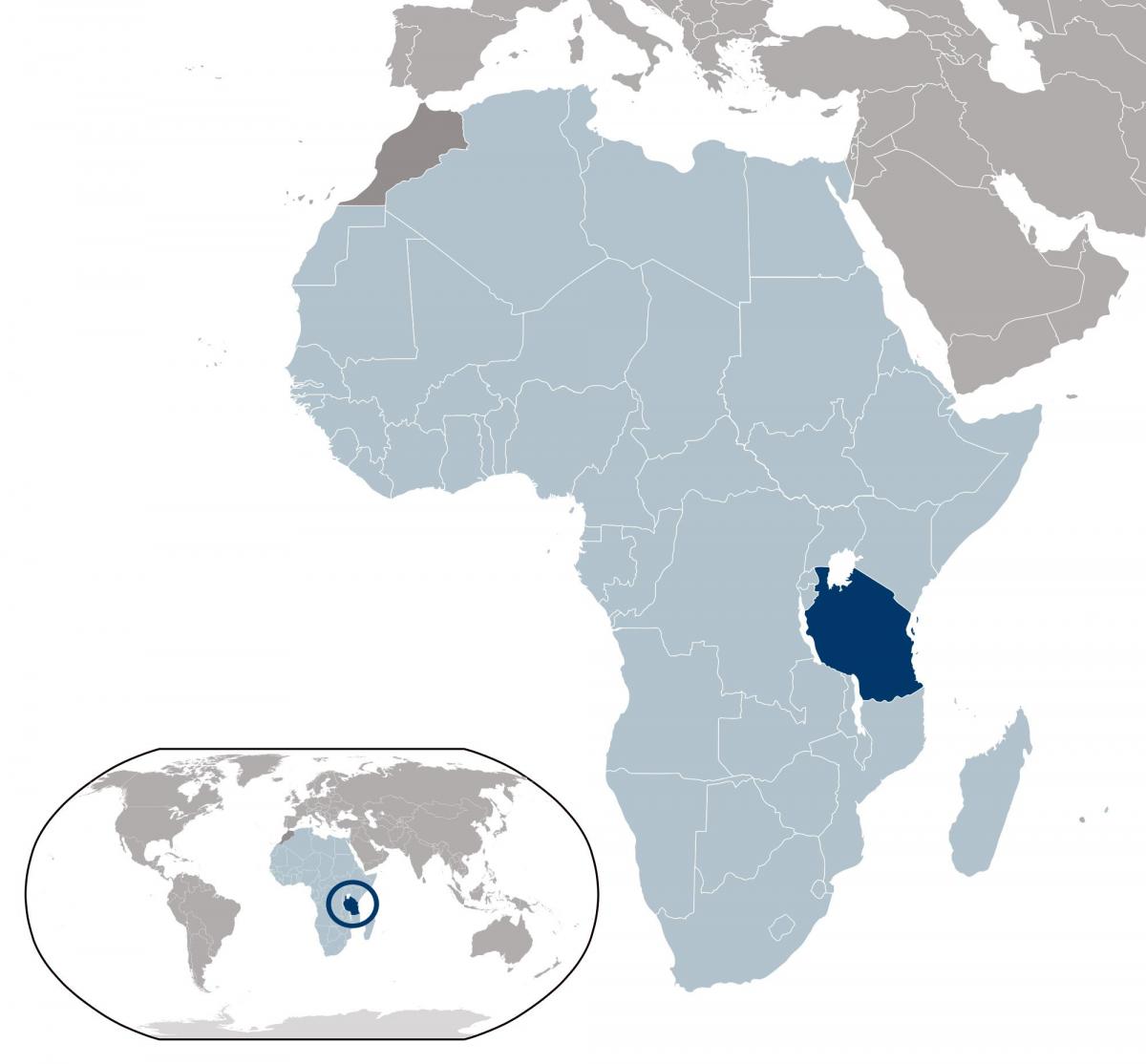 lokalizacja Tanzanii na mapie
