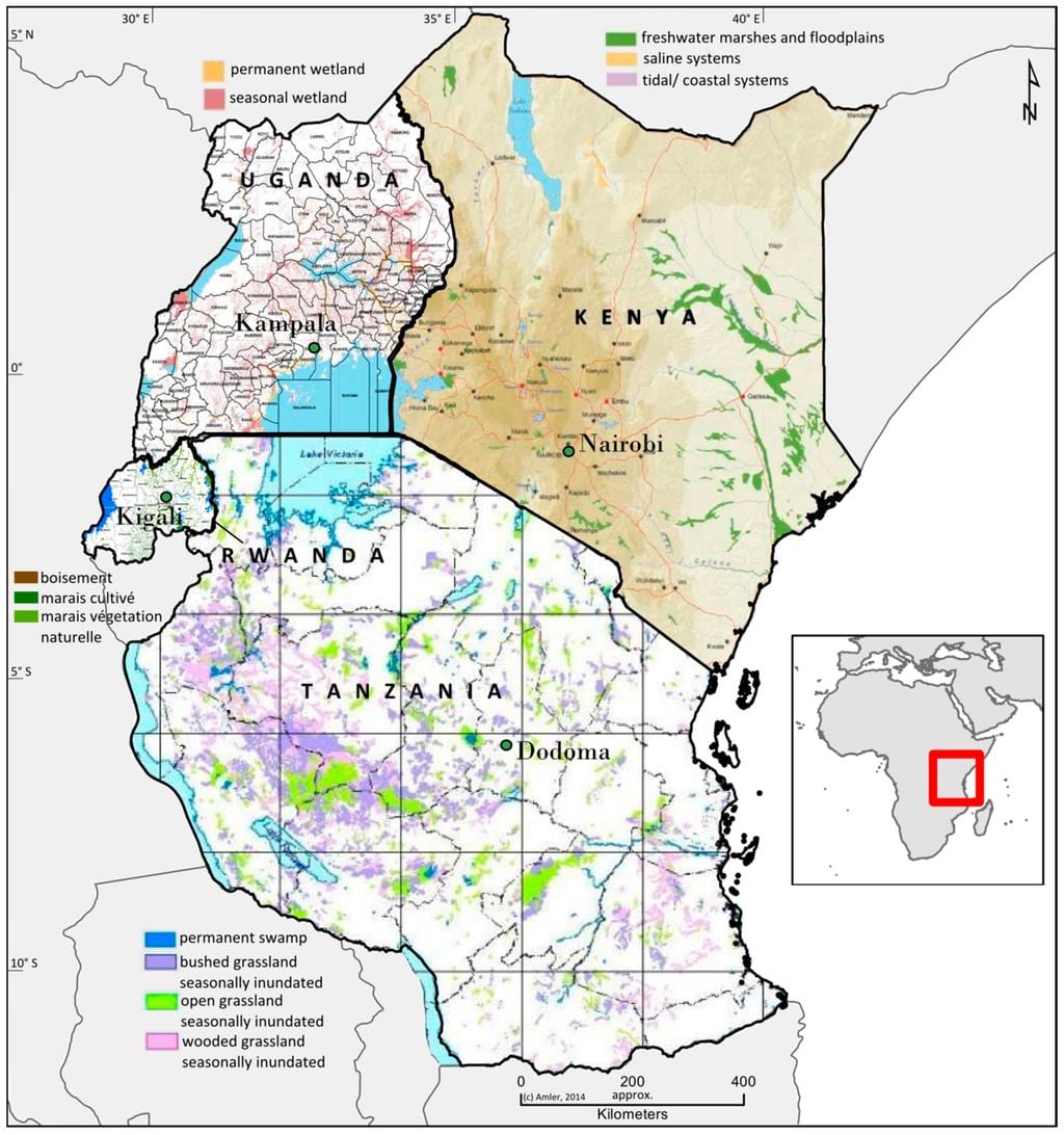 mapa Tanzanii, aby pokazać miejsca historyczne
