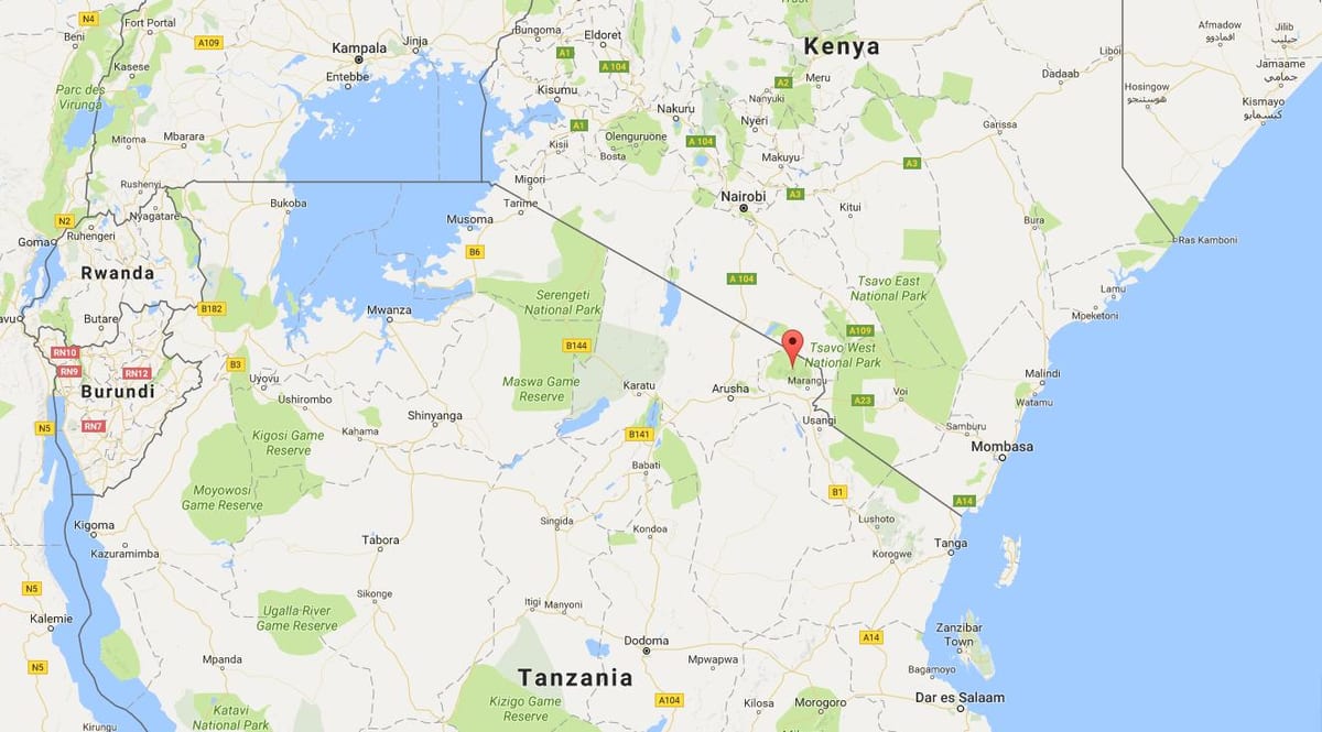 lokalizacja Tanzania na mapie świata