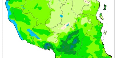 Mapa Tanzanii klimat