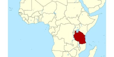 Mapa lokalizacji Tanzanii na świat 