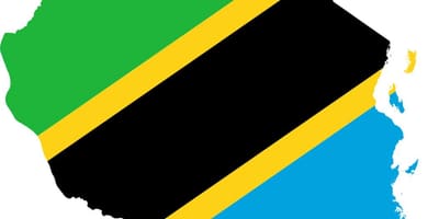 Mapa flaga Tanzanii