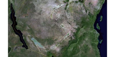 Mapa satelitarna Tanzanii