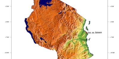 Karta terenu Tanzanii 